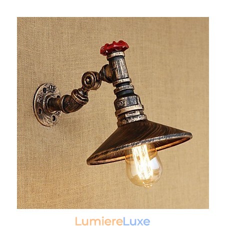 Applique murale à bras pivotant de style mini, style rétro, avec peinture rustique Applique murale à bras pivotant de style mini, style rétro, avec peinture rustique