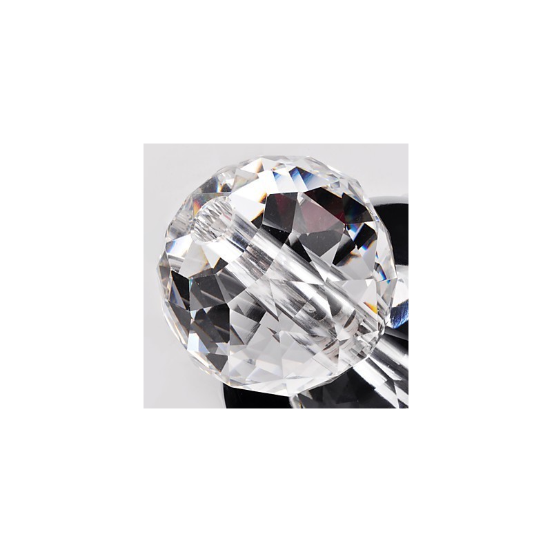 Plafonnier moderne contemporain en métal chromé de style mini cristal