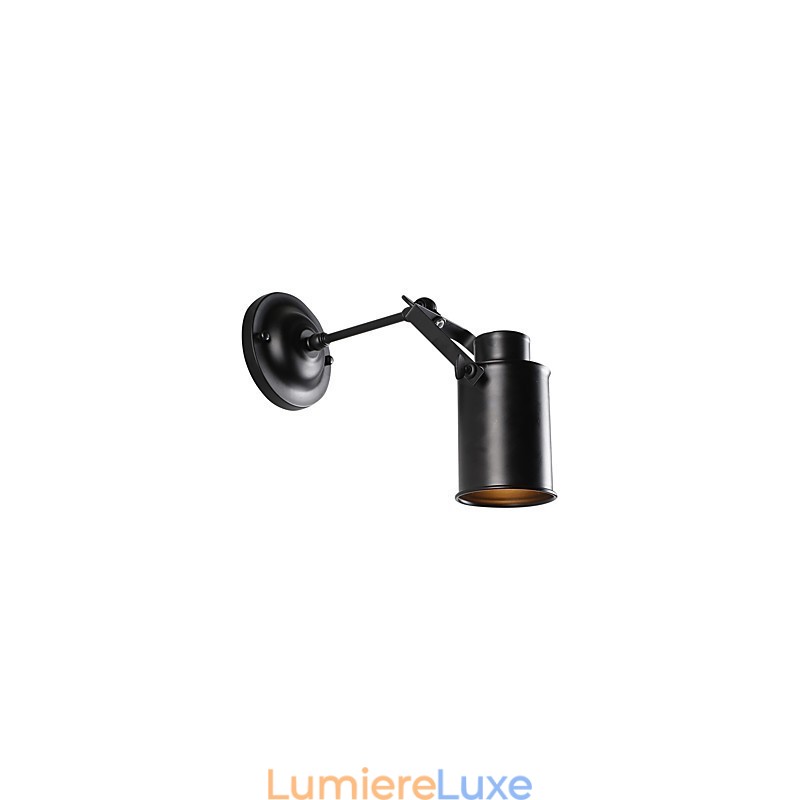 Applique murale vintage en métal noir pour loft, salon, salle à manger, couloir, café, bar, lampe murale