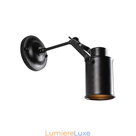Applique murale vintage en métal noir pour loft, salon, salle à manger, couloir, café, bar, lampe murale Applique murale vintage en métal noir pour loft, salon, salle à manger, couloir, café, bar, lampe murale