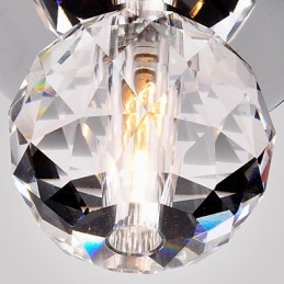 Plafonnier moderne contemporain en métal chromé de style mini cristal