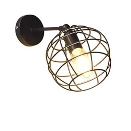 Lampe murale ronde creuse en fer, style américain, style sabre laser, style américain