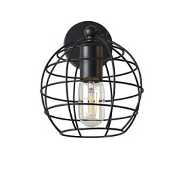 Lampe murale ronde creuse en fer, style américain, style sabre laser, style américain