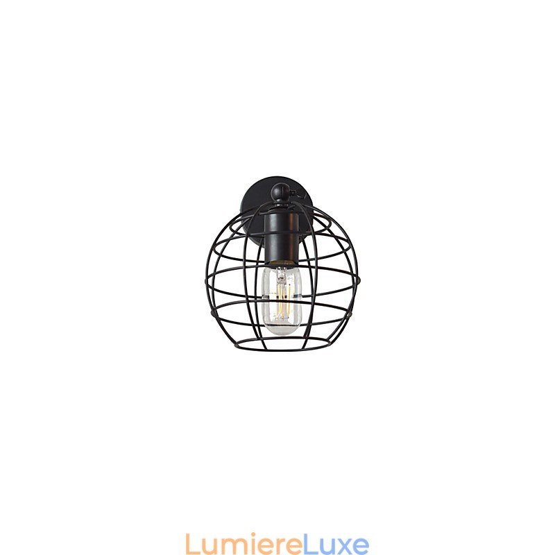 Lampe murale ronde creuse en fer, style américain, style sabre laser, style américain