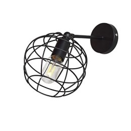 Lampe murale ronde creuse en fer, style américain, style sabre laser, style américain