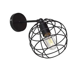 Lampe murale ronde creuse en fer, style américain, style sabre laser, style américain