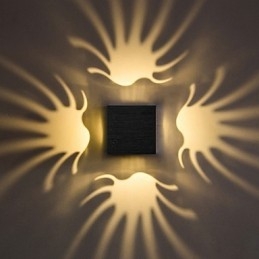 Applique murale moderne en aluminium à encastrer pour décorer les appliques murales