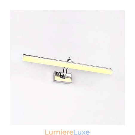 Applique murale de salle de bain avec fonction chromée contemporaine et moderne intégrée pour une lumière ambiante Applique murale de salle de bain avec fonction chromée contemporaine et moderne intégrée pour une lumière ambiante