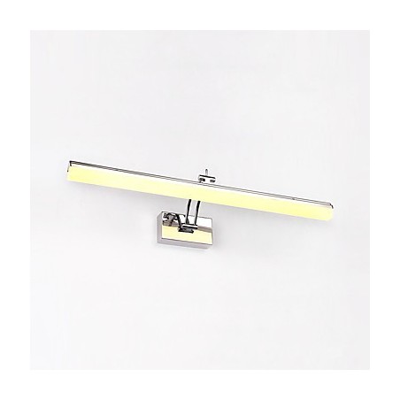 Applique murale de salle de bain avec fonction chromée contemporaine et moderne intégrée pour une lumière ambiante Applique murale de salle de bain avec fonction chromée contemporaine et moderne intégrée pour une lumière ambiante