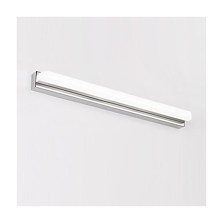 Applique murale de salle de bain avec fonction chromée contemporaine et moderne intégrée pour une lumière ambiante Applique murale de salle de bain avec fonction chromée contemporaine et moderne intégrée pour une lumière ambiante