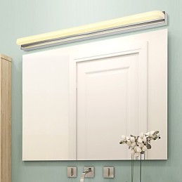 Applique murale de salle de bain avec fonction chromée contemporaine et moderne intégrée pour une lumière ambiante