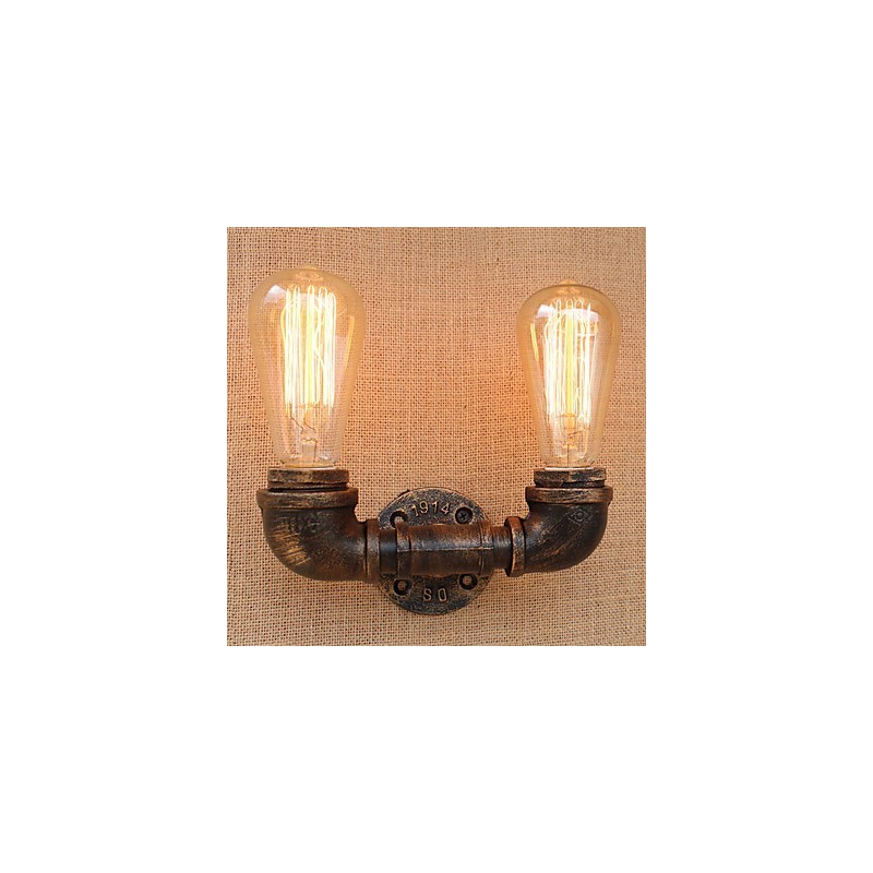 Applique murale style mini avec éclairage d'ambiance et peinture rétro country
