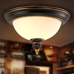 Plafonniers pastoraux simples en bronze Phnom Penh, lampes de plafond américaines et européennes