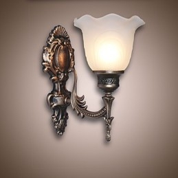 Applique murale rétro de style européen, lampe de couloir d'hôtel, éclairage de couloir, miroir, lampe frontale, lampe de chevet à tête unique