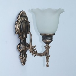 Applique murale rétro de style européen, lampe de couloir d'hôtel, éclairage de couloir, miroir, lampe frontale, lampe de chevet à tête unique