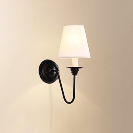 Applique murale rustique avec finition en oxyde noir pour la protection des yeux et la lumière ambiante
