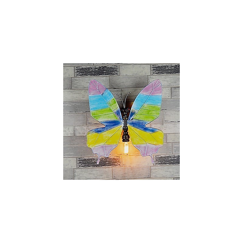 Peinture contemporaine moderne intégrée pour appliques murales à lumière ambiante