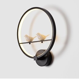 Applique murale de chambre à coucher, lampe de chevet et personnalité créative de l'applique murale circulaire minimaliste moderne pour couloir d'escalier