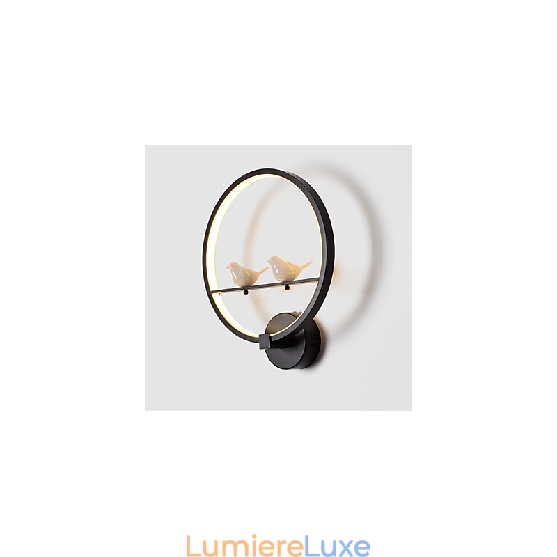 Applique murale de chambre à coucher, lampe de chevet et personnalité créative de l'applique murale circulaire minimaliste moderne pour couloir d'escalier