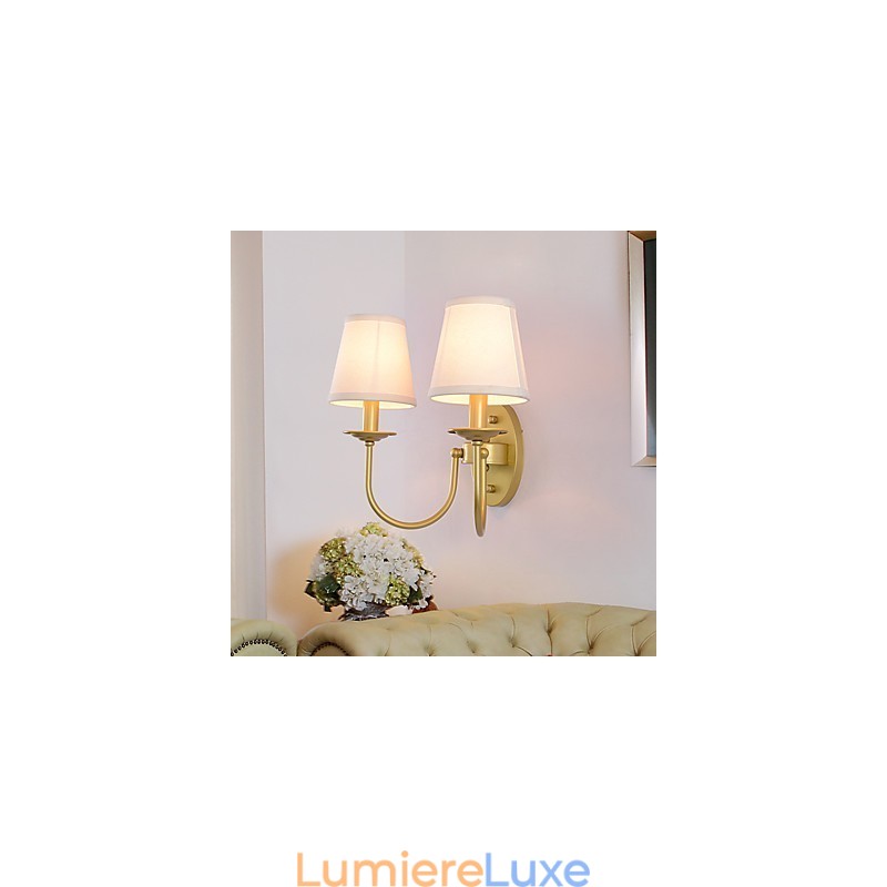 Applique murale rustique simple et vintage avec lumière ambiante