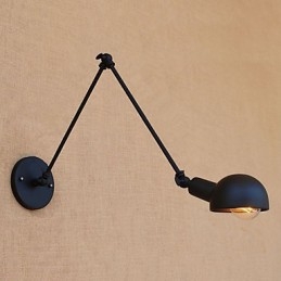 Applique murale à bras pivotant style mini, style vintage, avec éclairage d'ambiance et protection des yeux