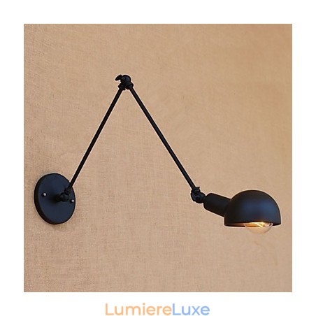 Applique murale à bras pivotant style mini, style vintage, avec éclairage d'ambiance et protection des yeux Applique murale à bras pivotant style mini, style vintage, avec éclairage d'ambiance et protection des yeux