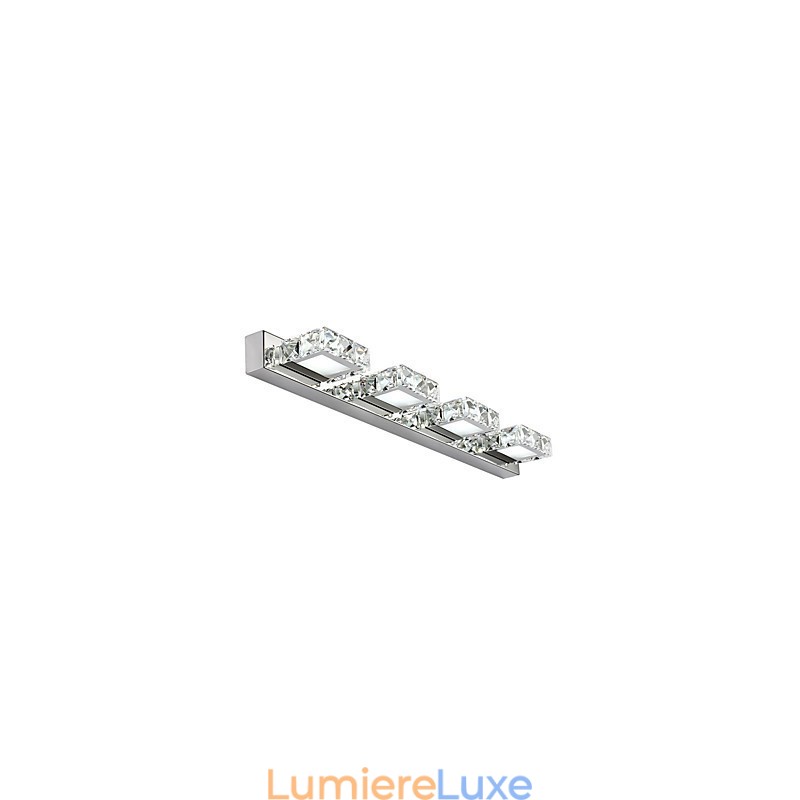 Lampe de salle de bain en cristal pour miroir de maquillage, 4 lumières, éclairage de salle de bain et de chambre à coucher