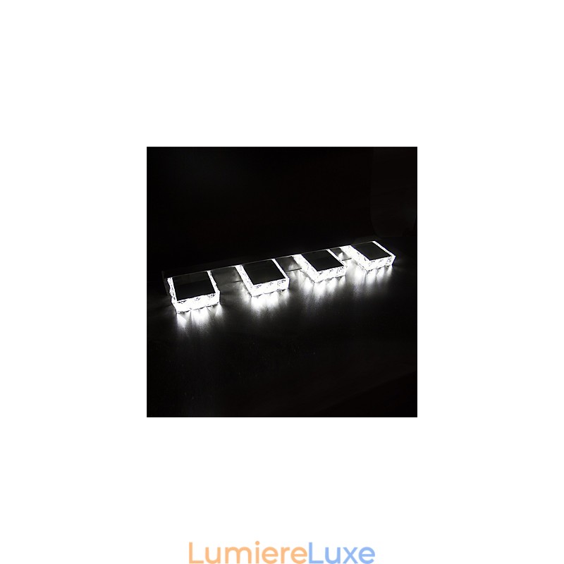 Lampe de salle de bain en cristal pour miroir de maquillage, 4 lumières, éclairage de salle de bain et de chambre à coucher