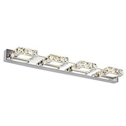 Lampe de salle de bain en cristal pour miroir de maquillage, 4 lumières, éclairage de salle de bain et de chambre à coucher