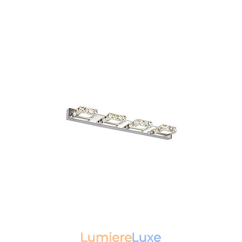 Lampe de salle de bain en cristal pour miroir de maquillage, 4 lumières, éclairage de salle de bain et de chambre à coucher