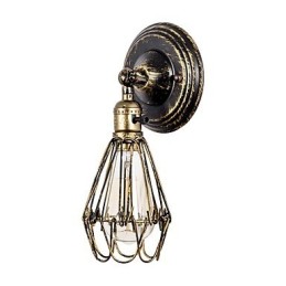 Appliques murales vintage d'intérieur à angle réglable en métal, lampe murale rétro à cage métallique