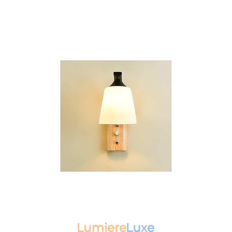 Applique murale simple et moderne, style campagnard, pour la protection des yeux, éclairage d'ambiance, style chinois, minimaliste, créatif, pour chambre à coucher, chevet