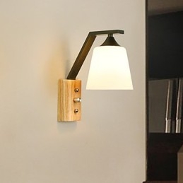 Applique murale simple et moderne, style campagnard, pour la protection des yeux, éclairage d'ambiance, style chinois, minimaliste, créatif, pour chambre à coucher, chevet