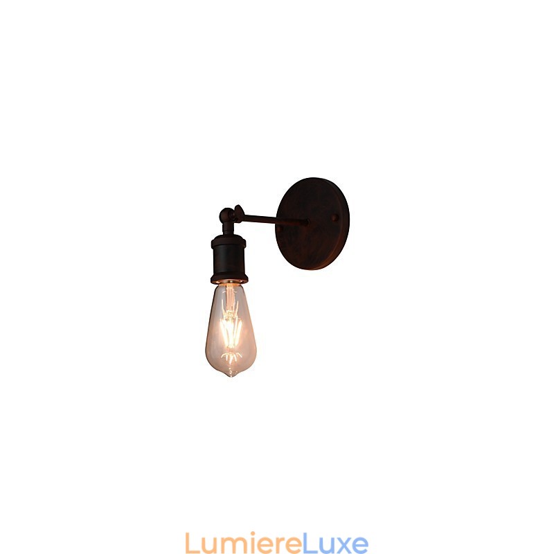 Applique murale en fer forgé, lampe sabre laser noire muette sur le mur