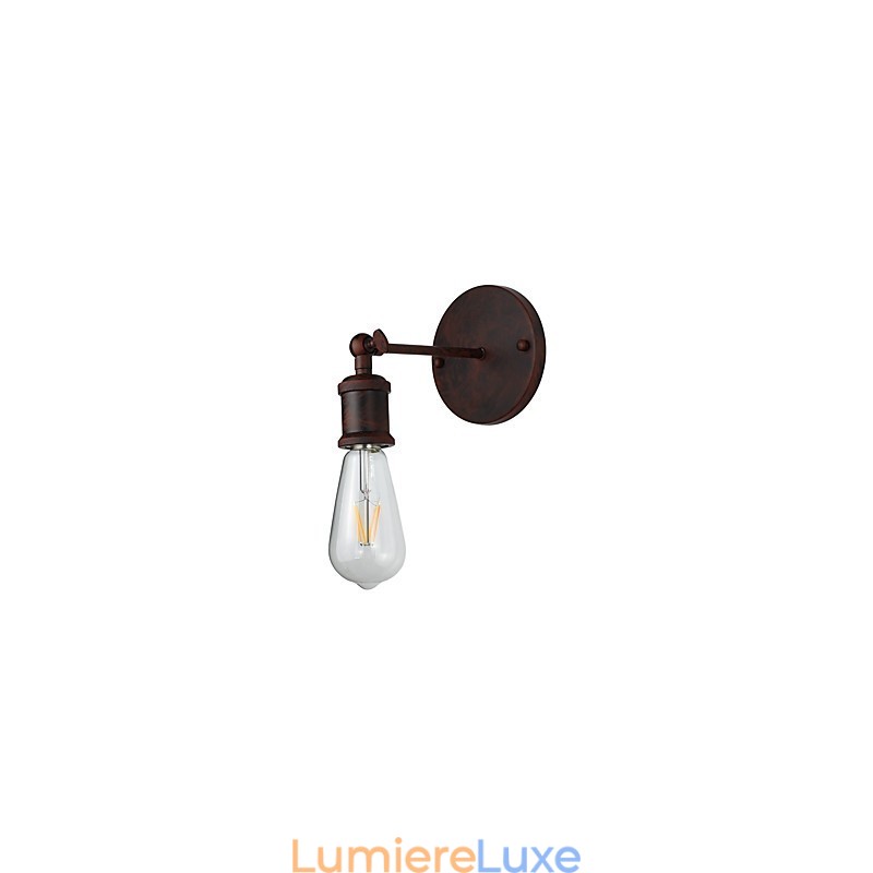 Applique murale en fer forgé, lampe sabre laser noire muette sur le mur