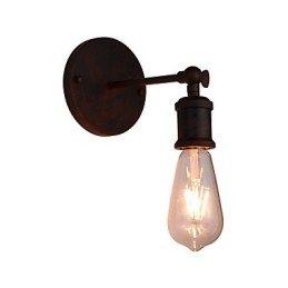 Applique murale en fer forgé, lampe sabre laser noire muette sur le mur