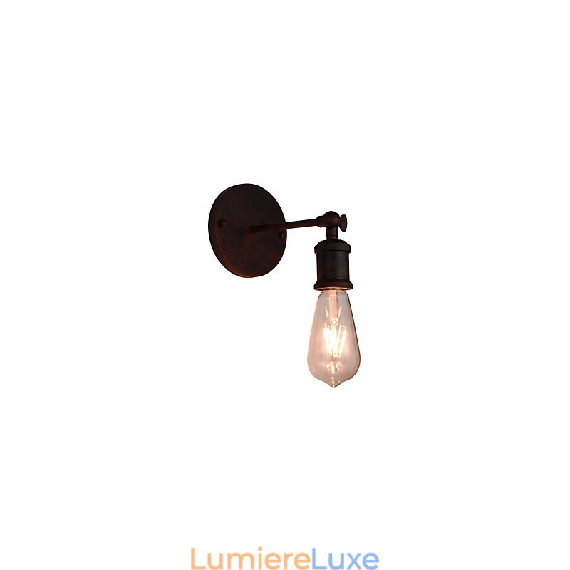 Applique murale en fer forgé, lampe sabre laser noire muette sur le mur