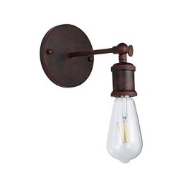 Applique murale en fer forgé, lampe sabre laser noire muette sur le mur