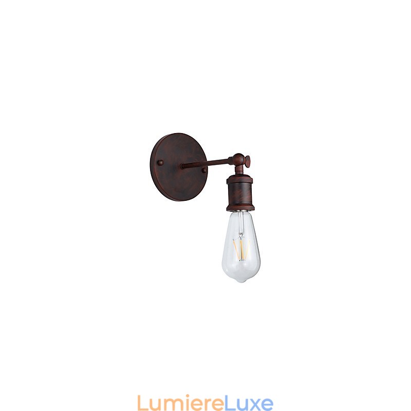 Applique murale en fer forgé, lampe sabre laser noire muette sur le mur