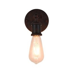 Applique murale en fer forgé, lampe sabre laser noire muette sur le mur