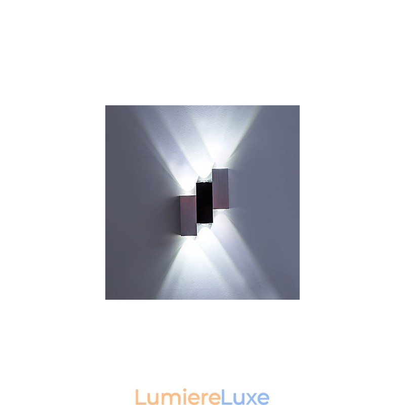 Applique murale encastrée à lumière ambiante, design contemporain et brossé