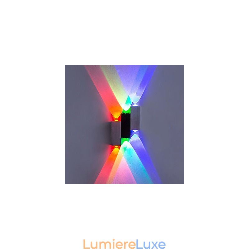 Applique murale encastrée à lumière ambiante, design contemporain et brossé