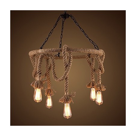 Lustre en chanvre de style country américain Lustre en chanvre de style country américain