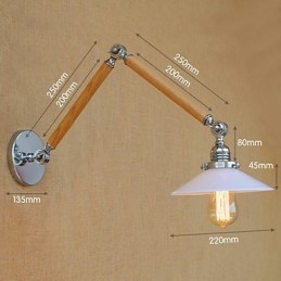 Rustic Lodge Country Chrome Fonction pour bras pivotant Lumière ambiante Bras pivotant