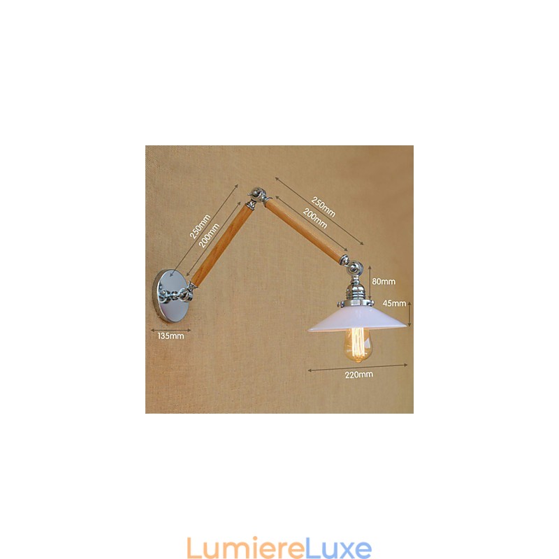 Rustic Lodge Country Chrome Fonction pour bras pivotant Lumière ambiante Bras pivotant