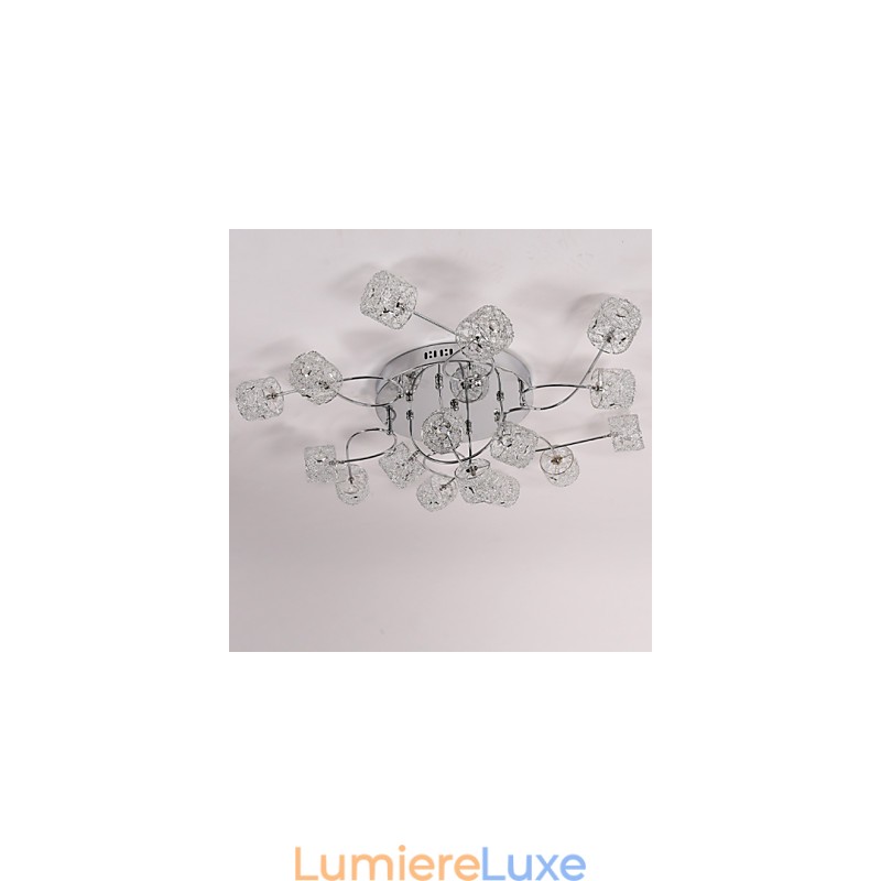 Plafonnier à dôme aspirant en fil d'aluminium avec design breveté