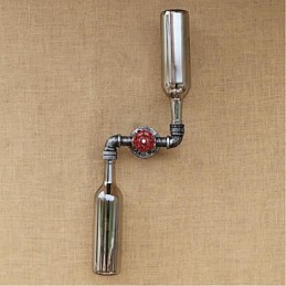 Applique murale rustique en laiton pour éclairage d'ambiance, bleu fumé et gris