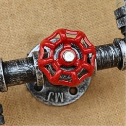 Applique murale rustique en laiton pour éclairage d'ambiance, bleu fumé et gris