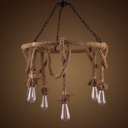 Lustre en chanvre de style country américain