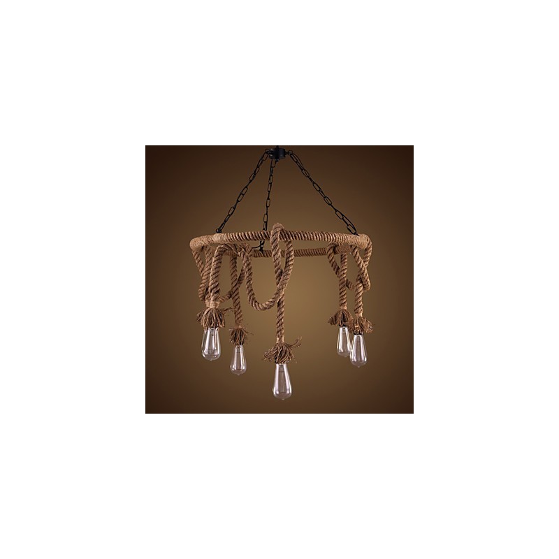 Lustre en chanvre de style country américain